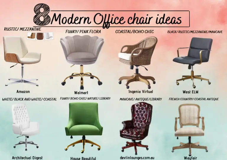 a collection of 8 modern office chair ideas