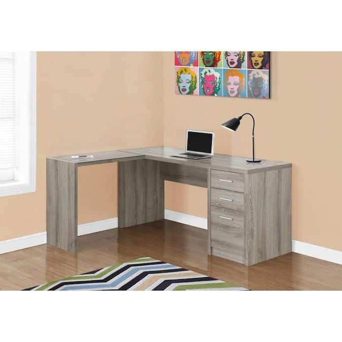 Elegant Oak Corner Desk