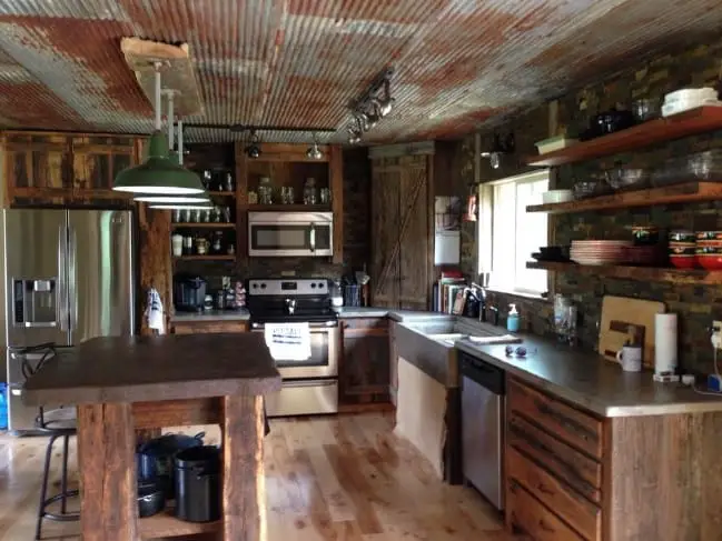 Antique Rustic Kitchen Cabinet