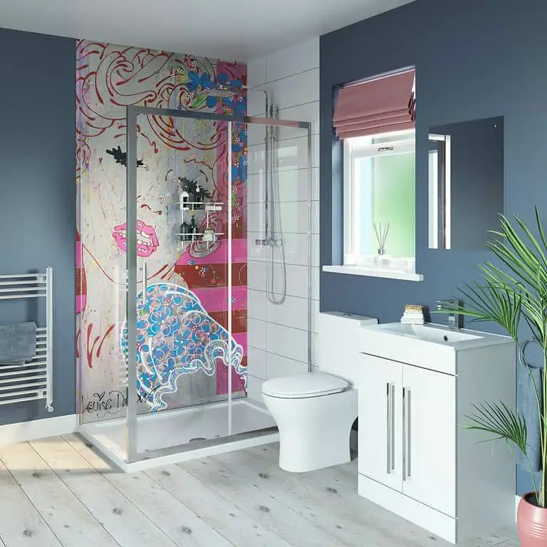 Artistic DIY Shower Wall Panels