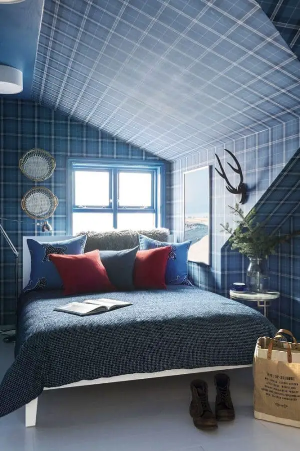 Blue Attic Bedroom Ideas