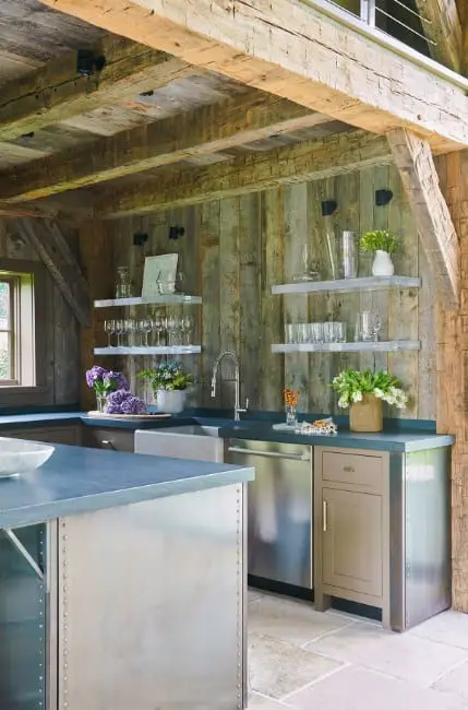 Blue Kitchen Cabinet Wood House