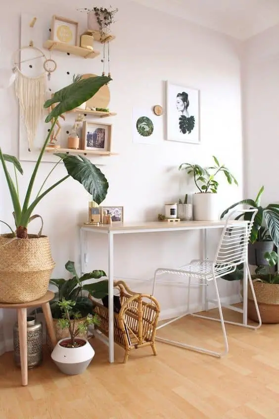 Boho Tropical Home Office Decor Ideas
