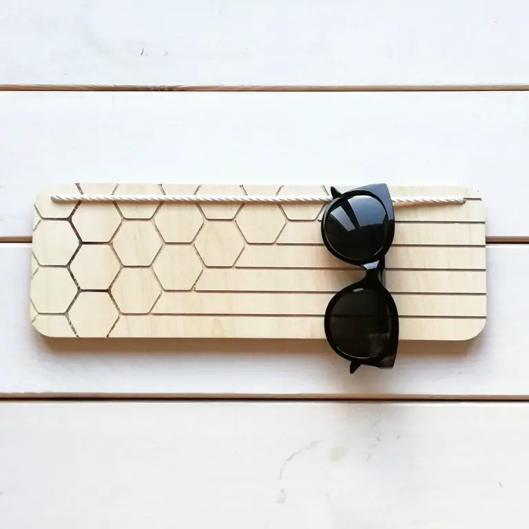 Carved Wood Sunglasses Holder
