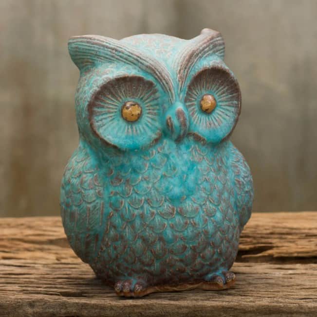 Ceramic Statue Owl Decor