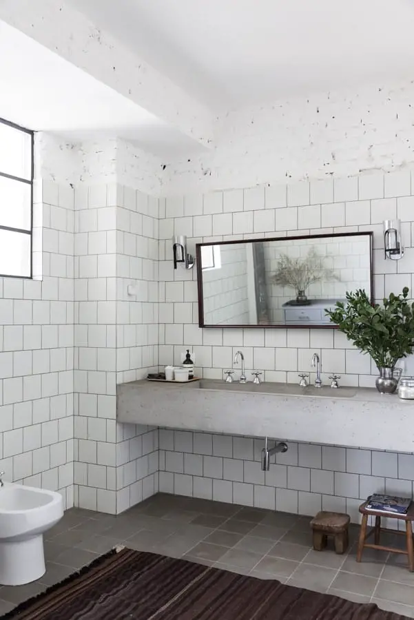 Classic Concrete Industrial Style Bathroom