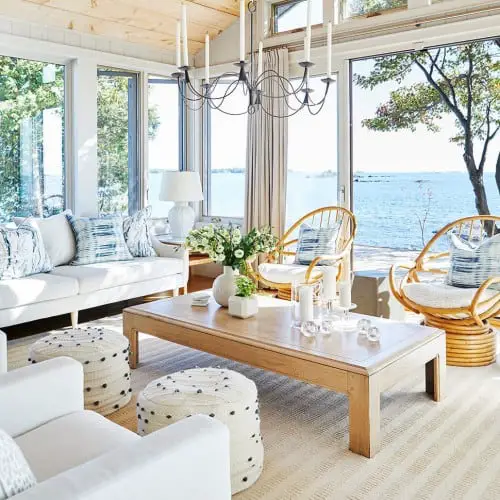 Coastal Mansion Living Rooms