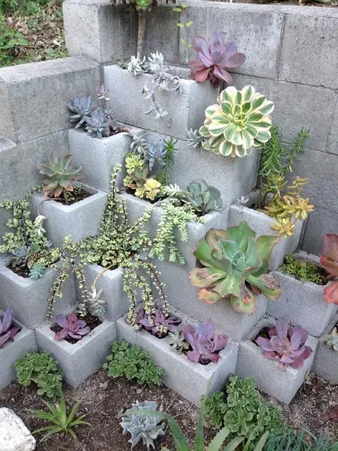 Concrete Block Corner Garden Ideas