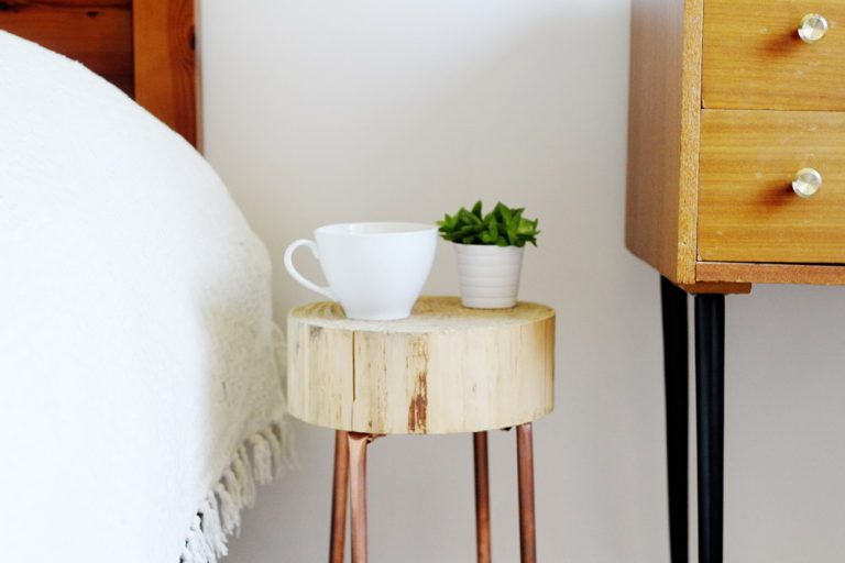 Copper Wood Small Nightstand Ideas