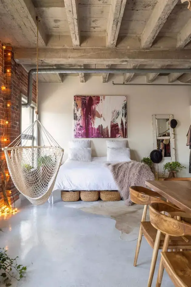 Cozy Industrial Bedroom