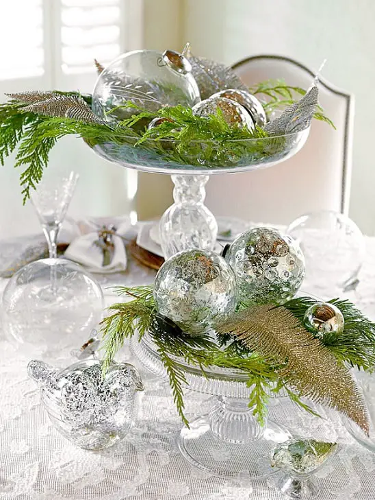 Crystal Christmas Centerpieces
