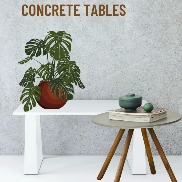 Advantages and disadvantages of concrete tables