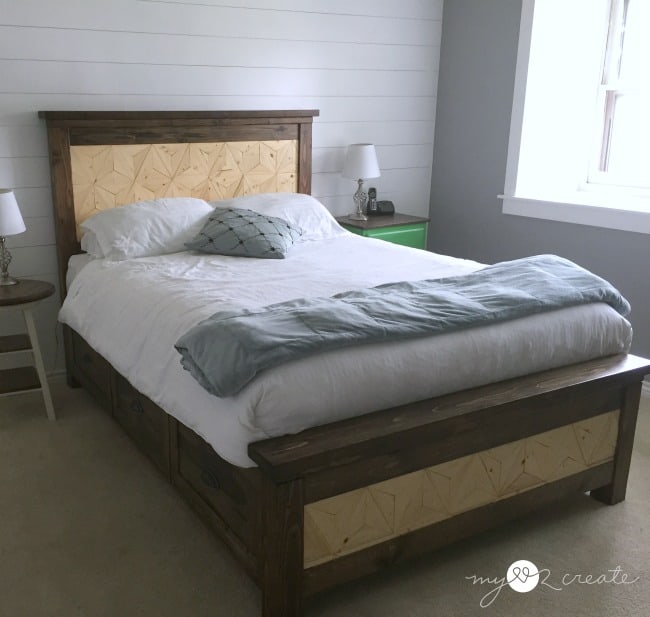 DIY Bed Frame with Storage