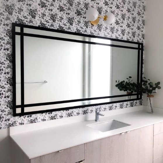 DIY Black Wood Framed Mirrors