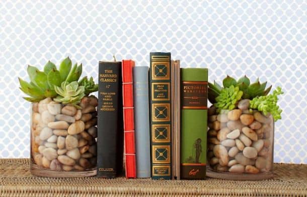 DIY Bookends: Hold With The Succulents
