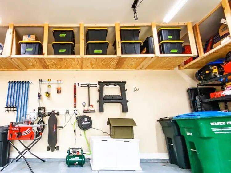 DIY Compact Garage Shelves