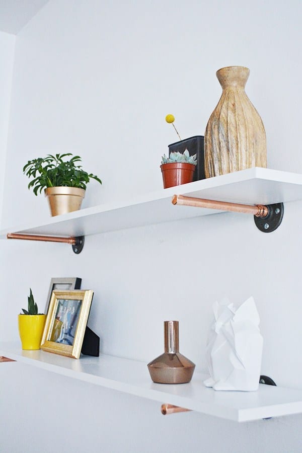 DIY Copper Pipe Shelves