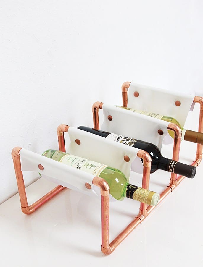 DIY Copper Wine Rack