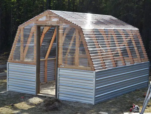 DIY Corrugated Metal Greenhouse