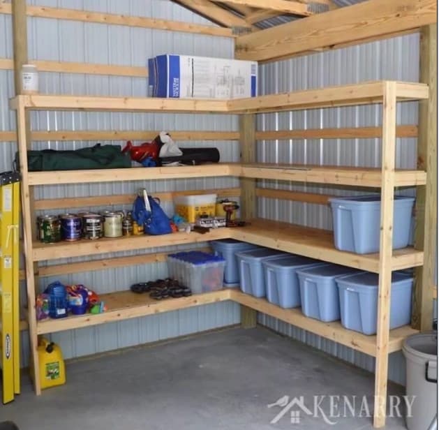 35 Brilliant Diy Garage Shelves Ideas, Build Storage Shelves In Garage