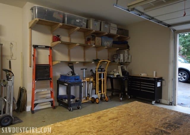DIY Garage Shelves Brackets
