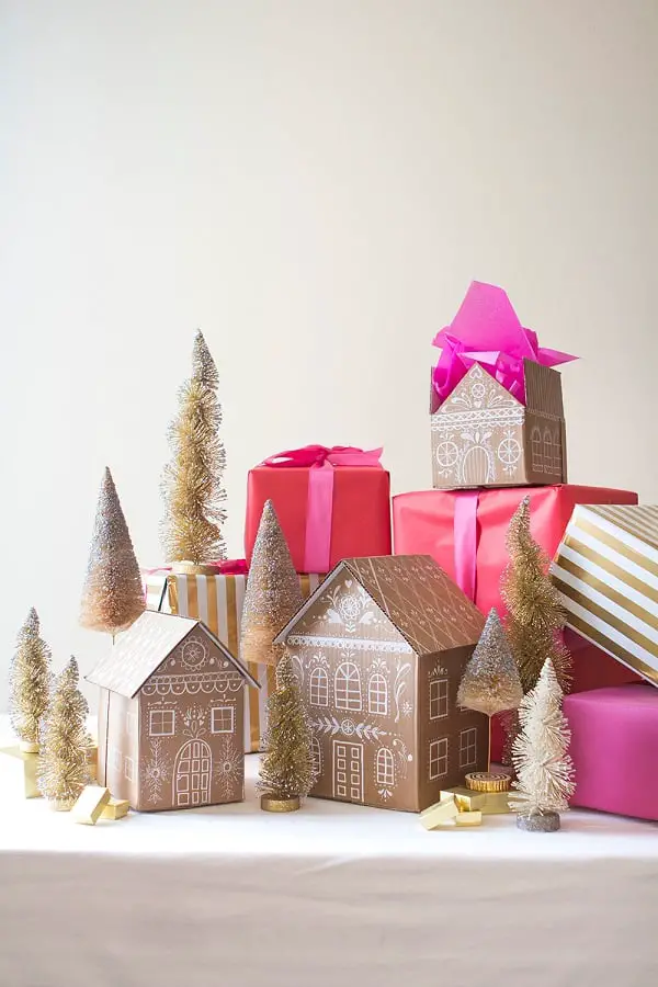 DIY Gift Box Gingerbread House