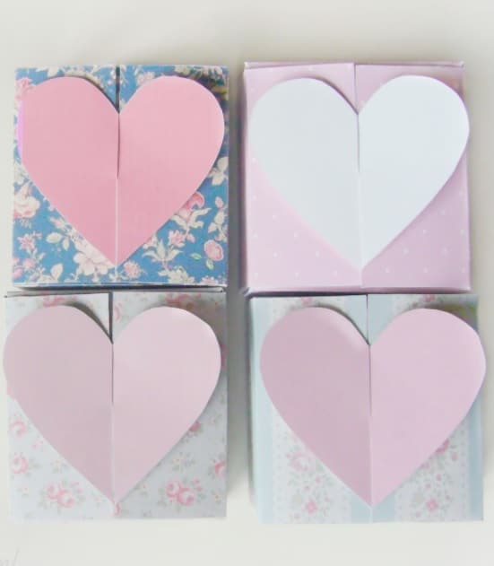 DIY Gift Box Heart Shaped