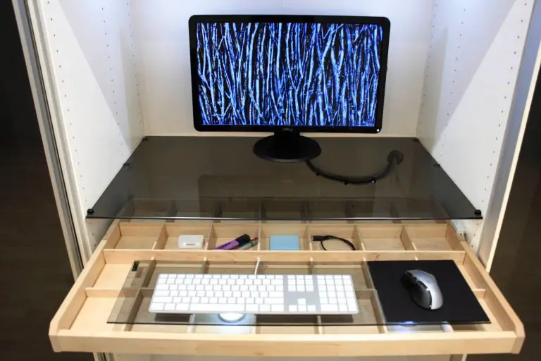 DIY Glass Computer Desk