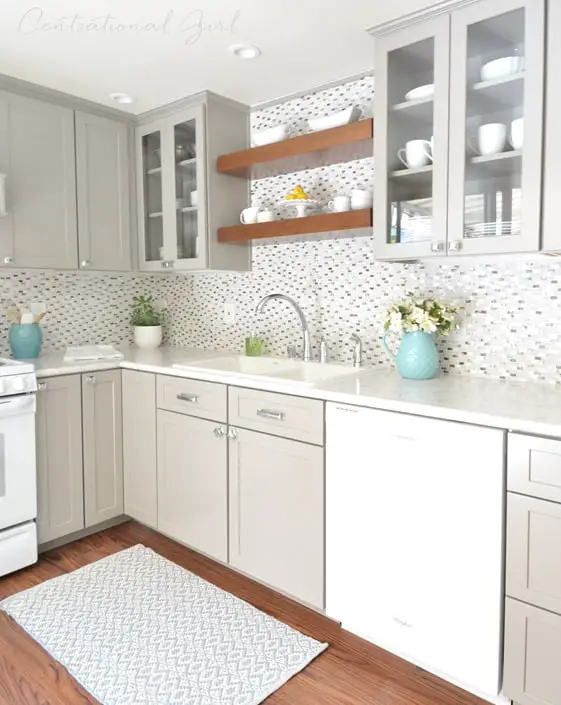 DIY Grey Kitchen Cabinet