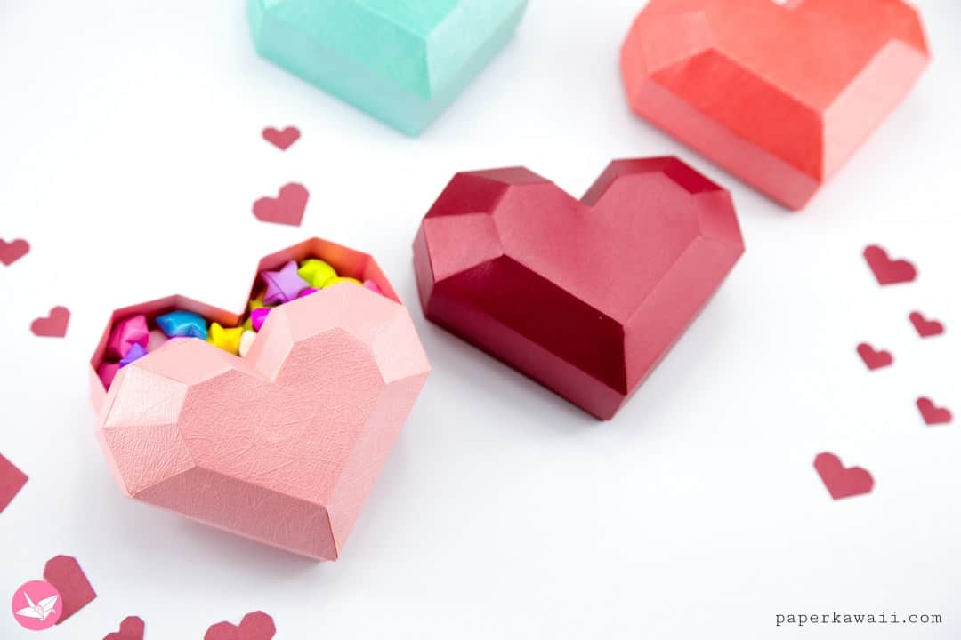 DIY Paper Heart Gift Box 