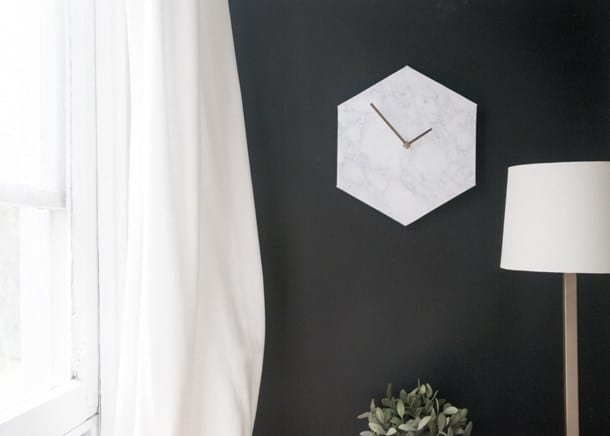 DIY Hexagon Wall Clock