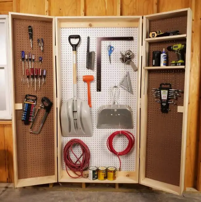 DIY Lockable Garage Shelves