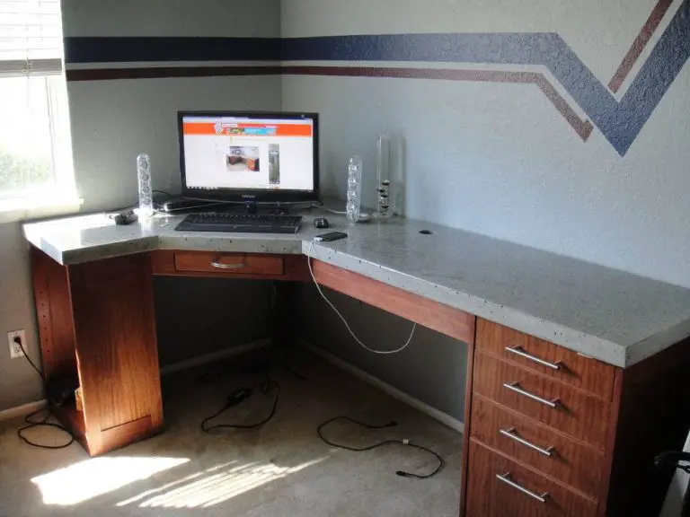 DIY Long Corner Computer Desk