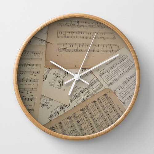 DIY Music Sheet Wall Clock