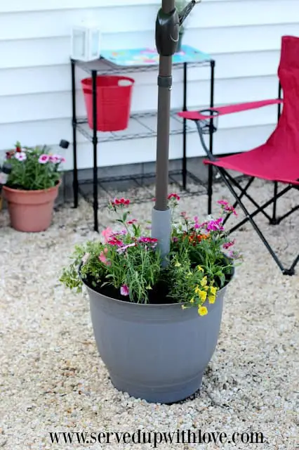 DIY Potted Plant Umbrella Stand