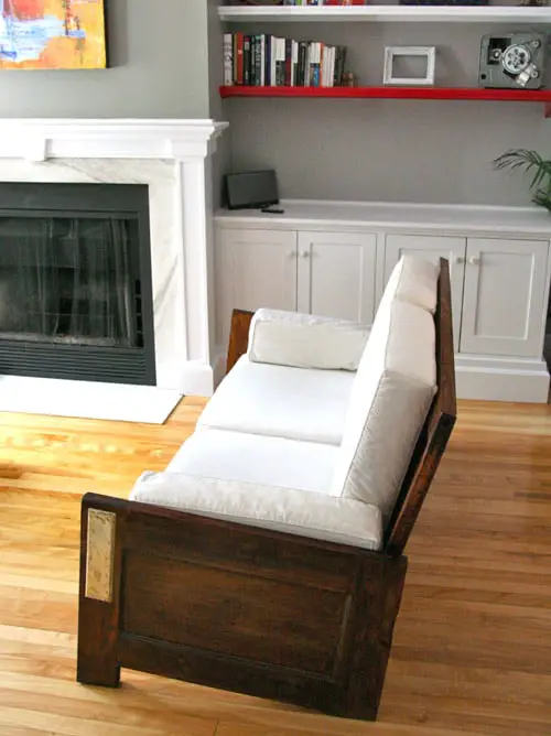 DIY Repurposed Door Couch