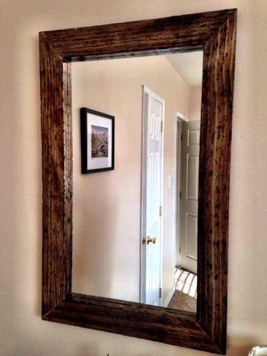 DIY Rustic Wood Framed Mirrors