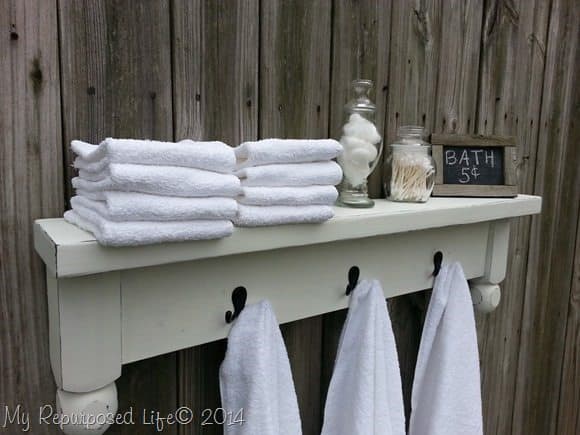 DIY Shelf Towel Rack