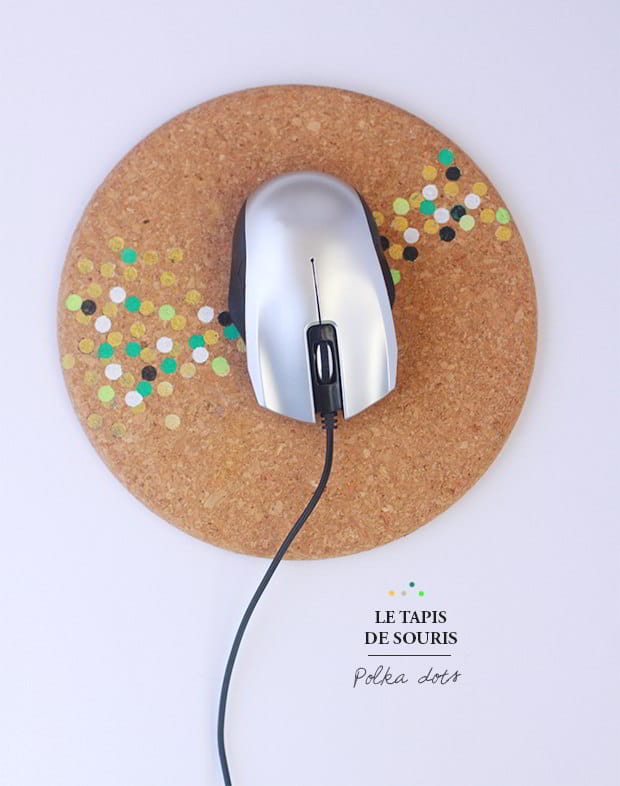 DIY Shiny Polka Mouse Pad