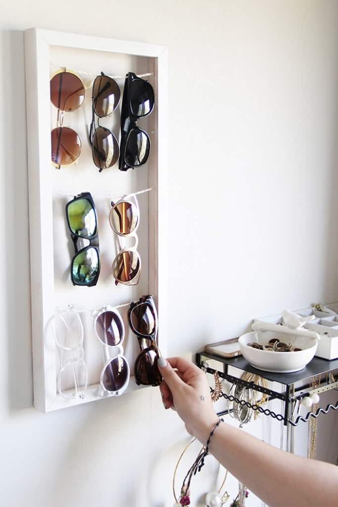 DIY Simple Sunglasses Holder