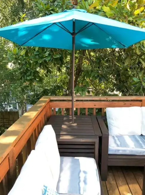 DIY Umbrella Stand Side Table