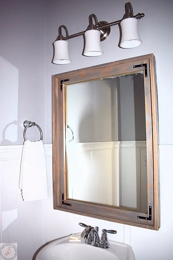 DIY Wood Framed Mirrors For Bathroom