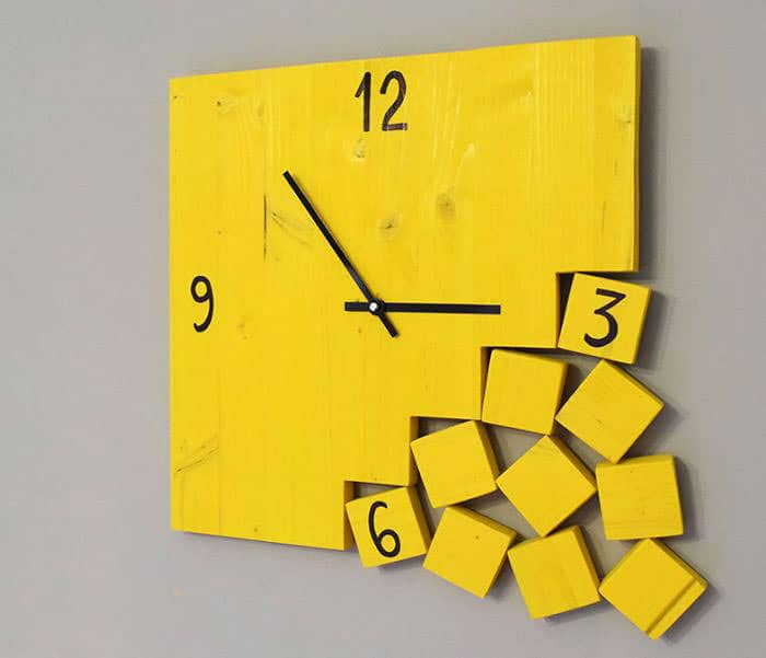 DIY Wood Square Wall Clock