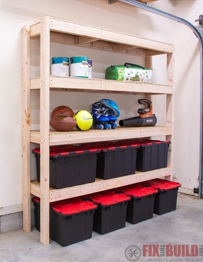 35 Brilliant Diy Garage Shelves Ideas, Wood To Use For Garage Shelves
