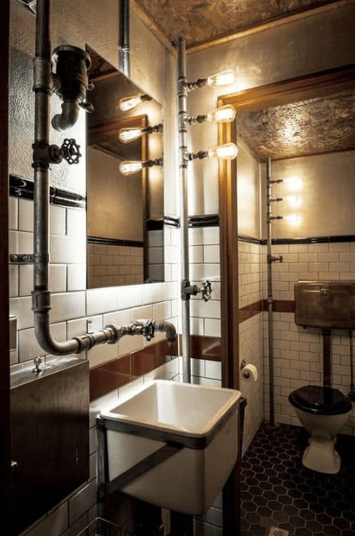 Elegant Industrial Style Bathroom