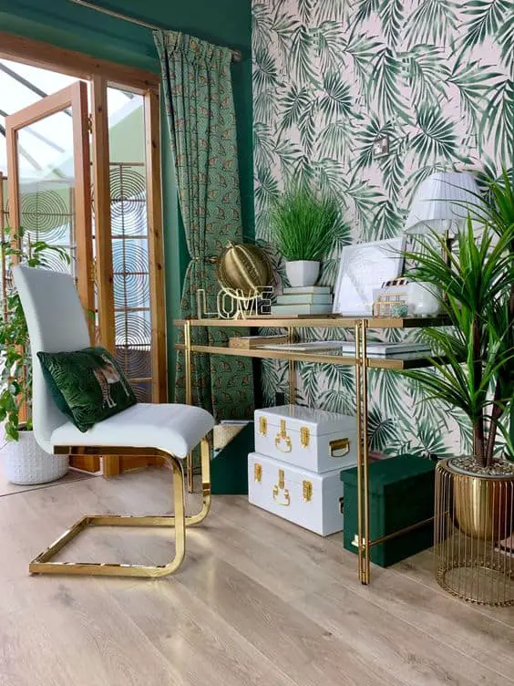 Elegant Tropical Home Office Decor Ideas
