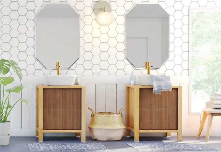 Elegant Vanity Mid Century Modern Bathroom 