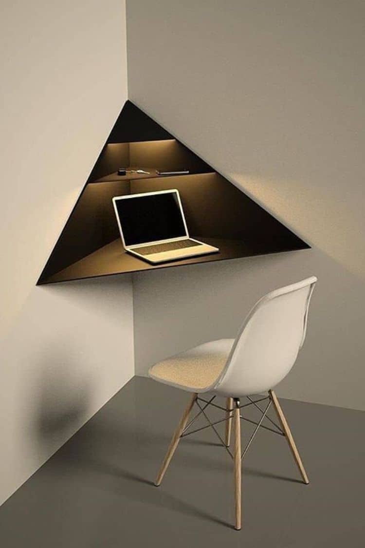 Black Pyramid Corner Desk