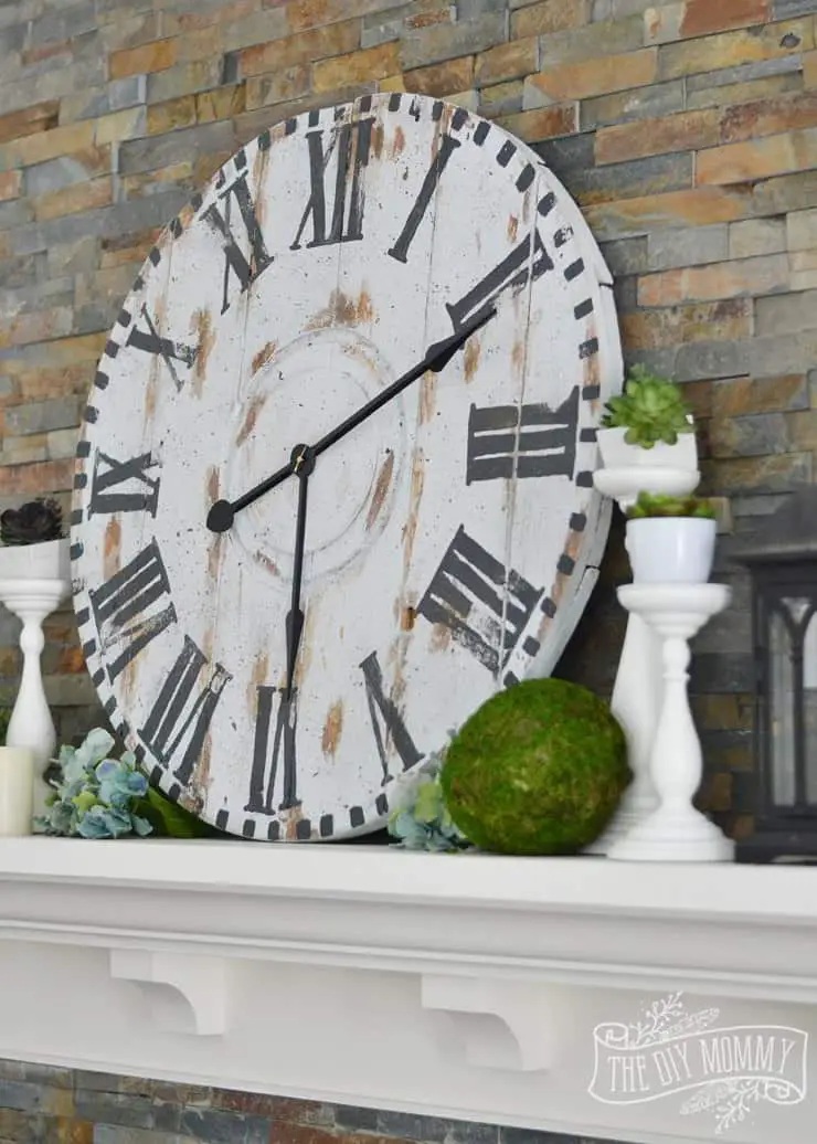 Giant Vintage DIY Wall Clock
