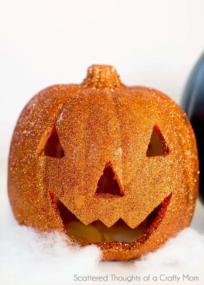 Glitter Carving Pumpkin Idea